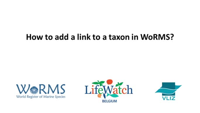 How to add a link to a taxon in Aphia?