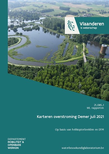 Karteren overstroming Demer juli 2021: op basis van helikopterbeelden en DTM