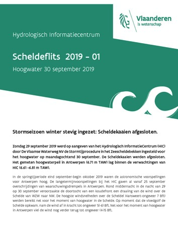 Hoogwater 30 september 2019 Hoogwater 30 september 2019