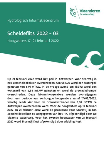 Hoogwaters 17 - 21 februari 2022