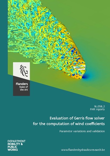 Evaluation of Gerris flow solver for the computation of wind coefficients: Parameter variations and validation