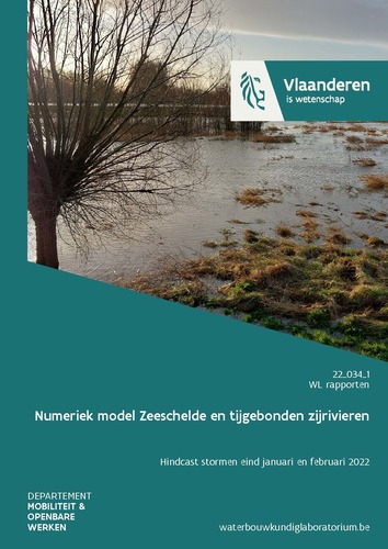 Numeriek model Zeeschelde en tijgebonden zijrivieren: hindcast stormen eind januari en  februari 2022