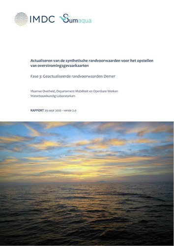 Actualiseren van de synthetische randvoorwaarden voor het opstellen van overstromingsgevaarkaarten: Fase 3. Geactualiseerde randvoorwaarden Demer Actualiseren van de synthetische randvoorwaarden voor het opstellen van overstromingsgevaarkaarten: Fase 3. Geactualiseerde randvoorwaarden Demer