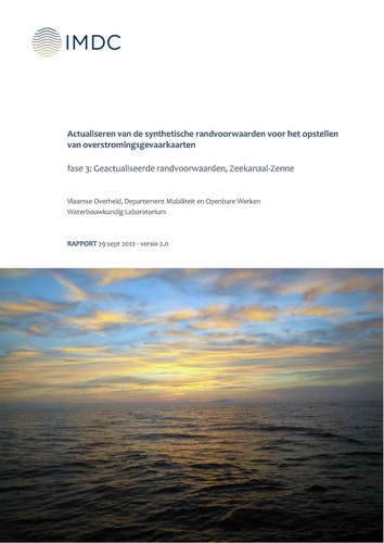 Actualiseren van de synthetische randvoorwaarden voor het opstellen van overstromingsgevaarkaarten: fase 3. Geactualiseerde randvoorwaarden, Zeekanaal-Zenne