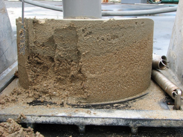 Boxcore 3. Side-view where we clearly see two different types of sediment