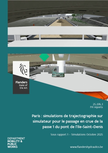 Paris: simulations de trajectographie sur simulateur pour le passage en crue de la passe 1 du pont de l’Ile-Saint-Denis: Sous rapport 1. Simulations Octobre 2025