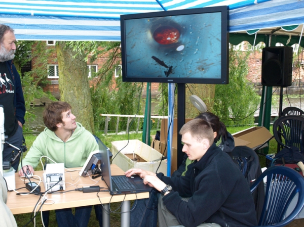 Freshwater taxonomists introducing the public to species in their locality