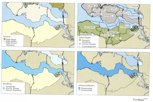 Provincie, waterschappen, dienstkringen en scheepvaartdiensten