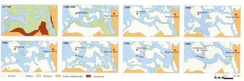 Ontwikkeling tot Scheldegebied van 1000 - heden