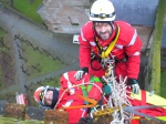 Rescue from a churchtower in Damme