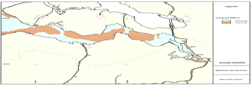 Stroomversnellingskaart van de Westerschelde voor de verdieping: 1988