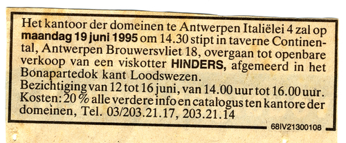 Bericht openbare verkoop Bericht openbare verkoop