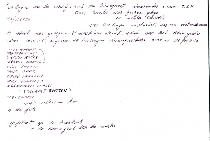 Leerlingen visserijschool Nieuwpoort (achter)