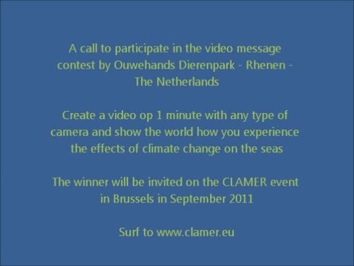 Ouwehands Dierenpark Rhenen - The Netherlands: A call to participate in the CLAMER video message contest 