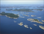 Aerial photo of Archipelago Sea.
