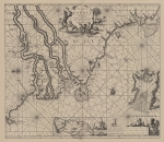 Voogt, C.J.; van Keulen, G. (1728). De Nieuwe Groote Ligtende Zee-Fakkel, 't vyfde deel. Vertoonende de Zee-Kusten van Guinea, Angola, der Caffers en Brazilien, met d'onderbehoorende en tusschen-leggende Eylanden, noyt voor deesen aldus beschreeven