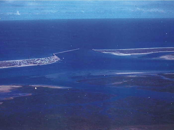 Aerial view of the Ria Formosa.