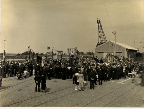 Vissersmis op kade Nieuwpoort