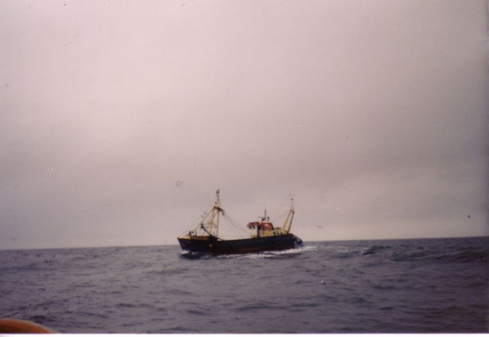 Z.207 Adamtje (Bouwjaar 1985) op Noordzee.