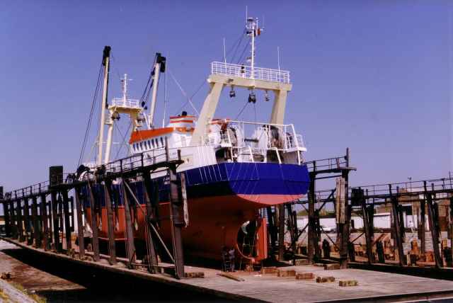 Op slipway te Oostende