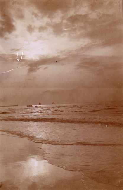 Avondschemering over de Noordzee