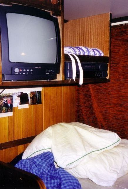 Slaapruimte op het schip