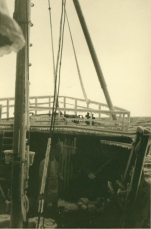 Visser op noordzee in winterperiode