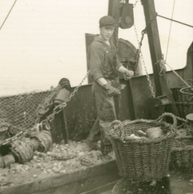 Noël Demeulemeester aan boord van de Z.558 Eureka (Bouwjaar 1958)