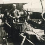 Gerard Allemeersch aan boord van de Z.402 Atlantis (Bouwjaar 1963), author: Onbekend