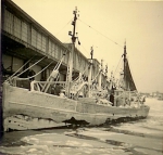 Onbekend schip bij vorst