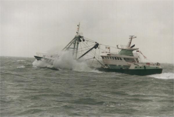 B.462 Vidar (bouwjaar 2000) tijdens storm