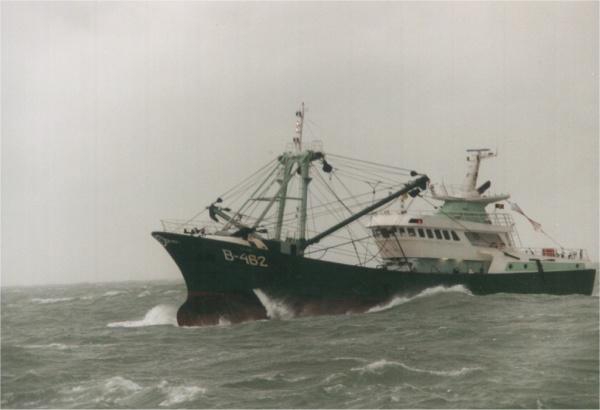 B.462 Vidar (bouwjaar 2000) tijdens storm