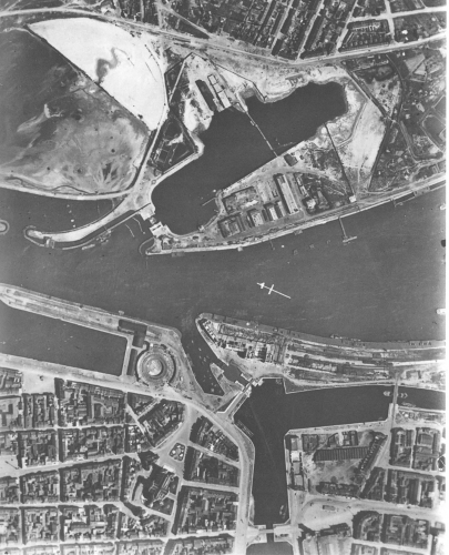 Luchtfoto Oostende, kort na WO I Luchtfoto Oostende, kort na WO I