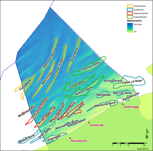 Bathymetry of the Belgian Continental Shelf