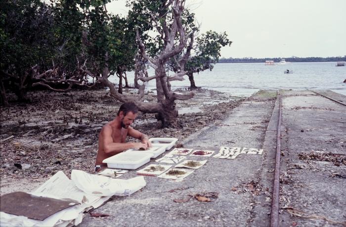 Eric Coppejans prepping out his algae