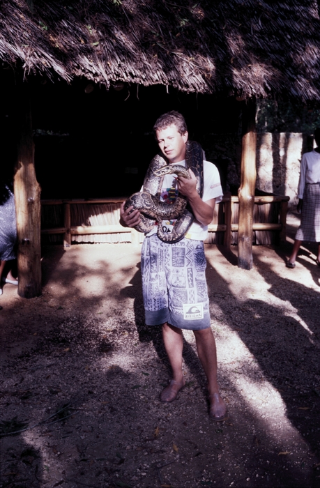 Peter Aerts at alligator farm