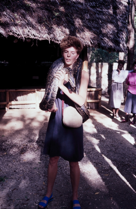 Prof. Ann Vanreusel at alligator farm