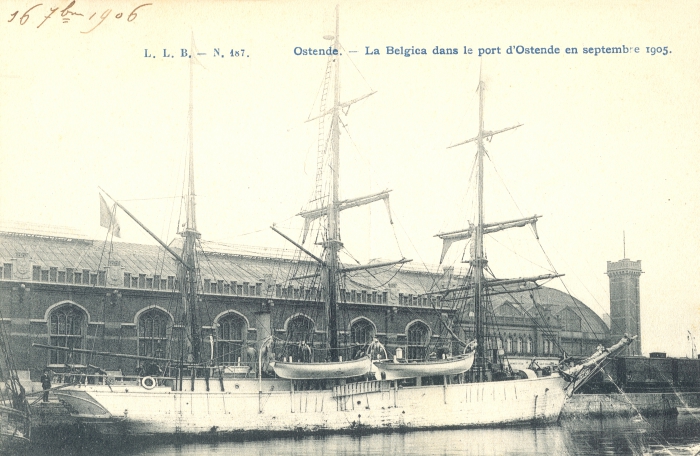 De Belgica in Oostende in 1905 De Belgica in Oostende in 1905
