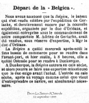 Départ de la Belgica