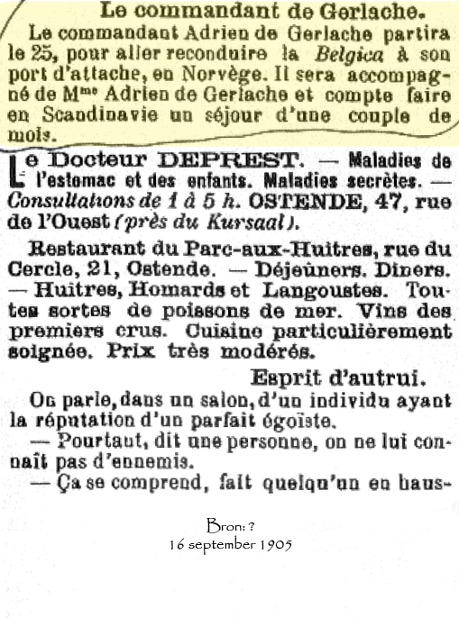 Le commandant de Gerlache Le commandant de Gerlache