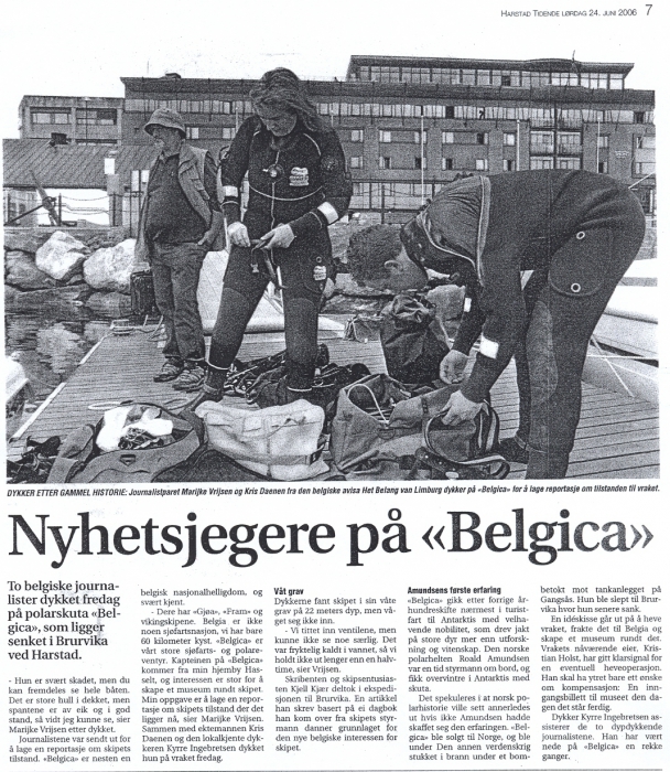 Nyhetsjegere pa "Belgica" Nyhetsjegere pa "Belgica"