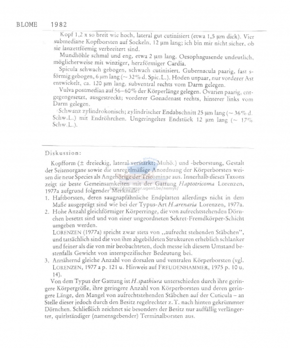 Haptotricoma spathiura