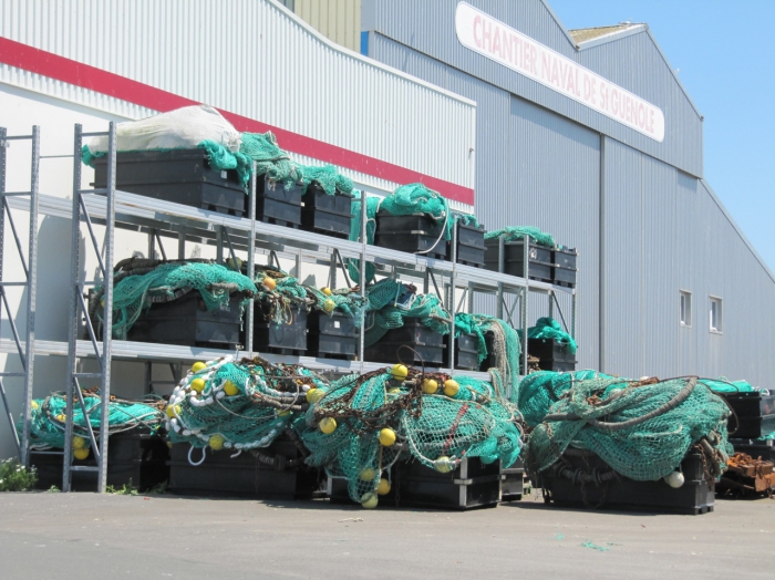 Gear stored on racks